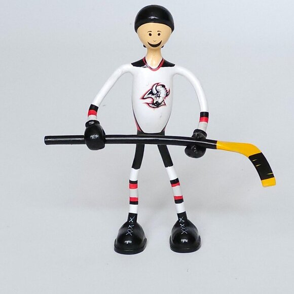 FUN Buffalo Sabres Bendo Figures Hockey Player with helmet and hockey stick - Picture 7 of 7